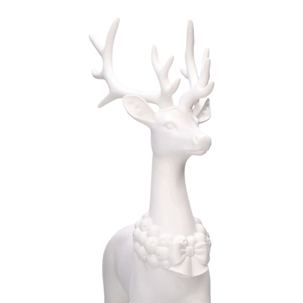 Blow Mold Standing Deer Christmas Decoration, White, 17", by Holiday Time
