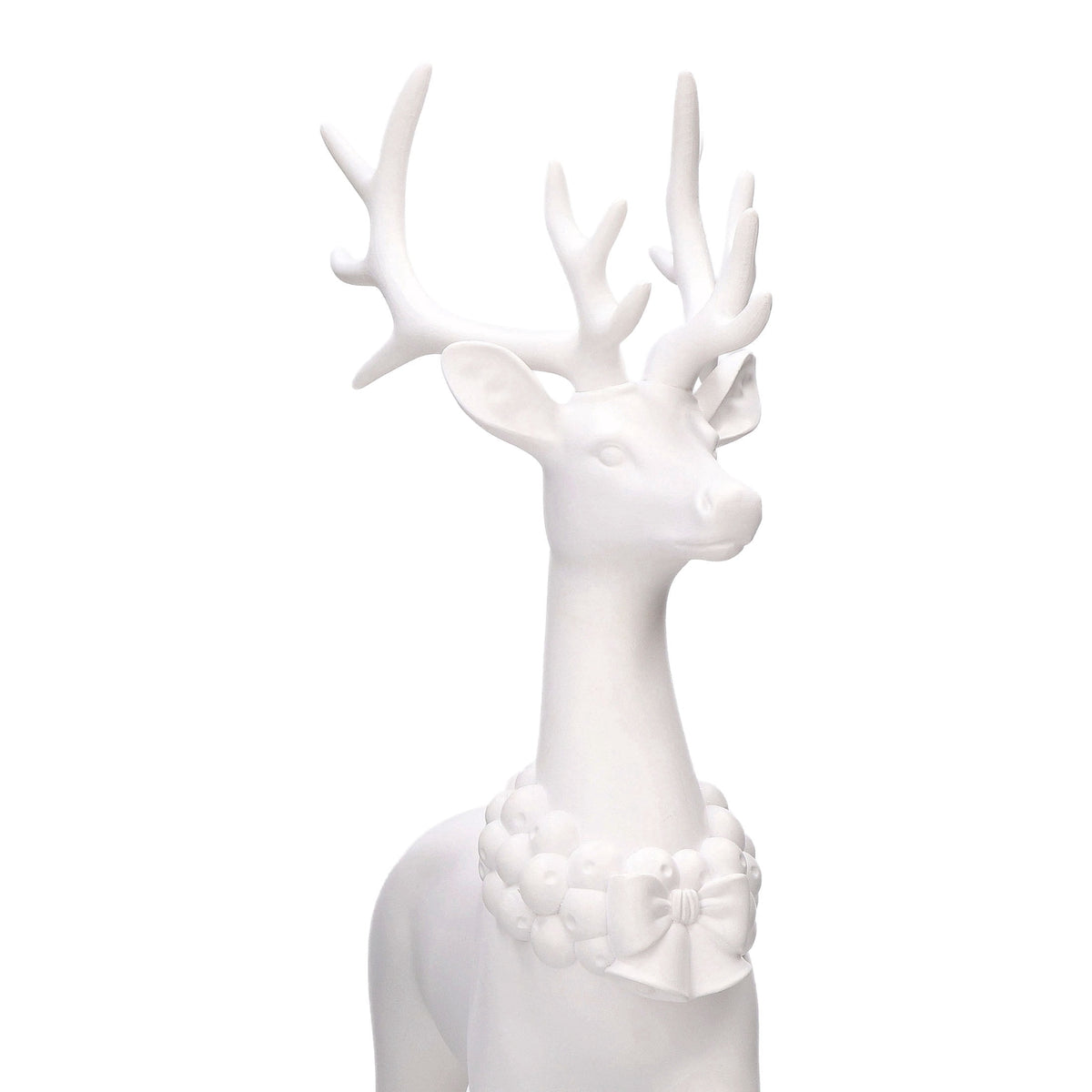 Blow Mold Standing Deer Christmas Decoration, White, 17", by Holiday Time