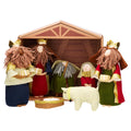 Fabric Tabletop Indoor Nativity Scene Christmas Decoration, 10" x 11", 8 Pieces, by Holiday Time