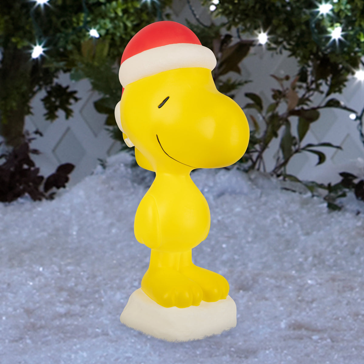 Christmas Lighted Blow Mold Decor Woodstock with Stocking Peanuts 21.5 in