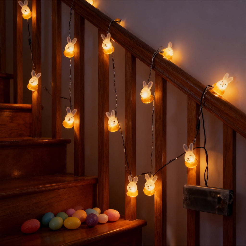 XGFHYJEH Easter Egg String Lights Easter Decor, 1.5M 10LED Easter Lights Colorful Battery Operated Fairy Lights for Indoor Home Holiday Party, Easter Light Decorative