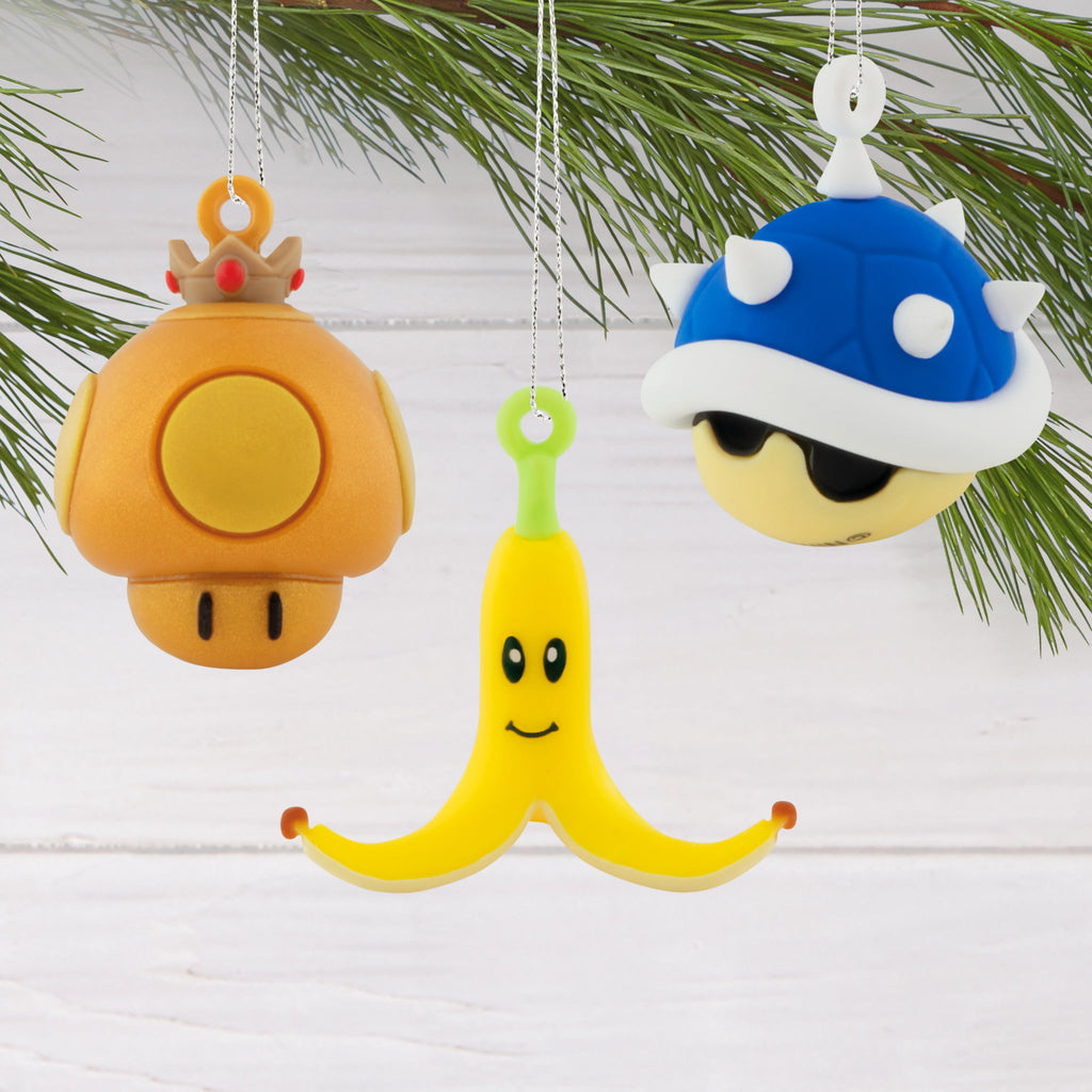 Hallmark Mini Ornaments (Nintendo Mario Kart, Shattrprf), Set of 6, 1 Count