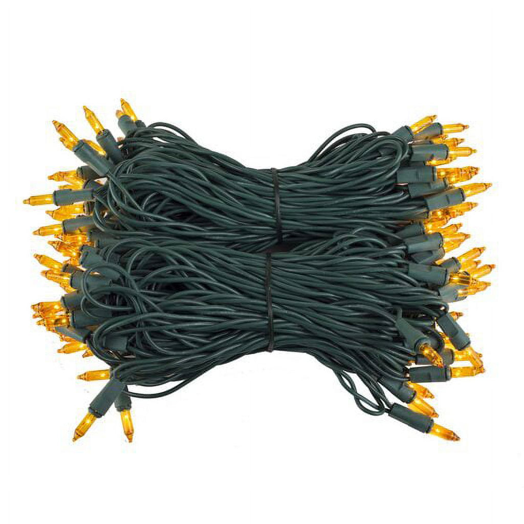 Kringle Traditions 100-Ct Clear White Christmas Lights, Party Wedding Bedroom Lights - 21' Green Wire