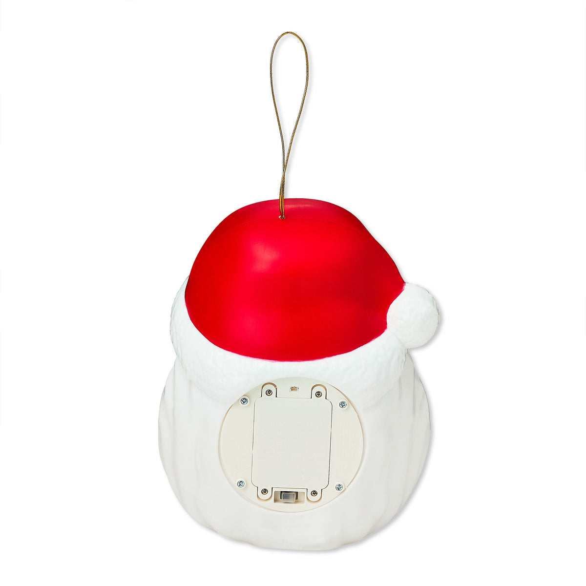 Light-Up Santa Head Hanging Christmas Decoration, Red and White, 10", by Holiday Time
