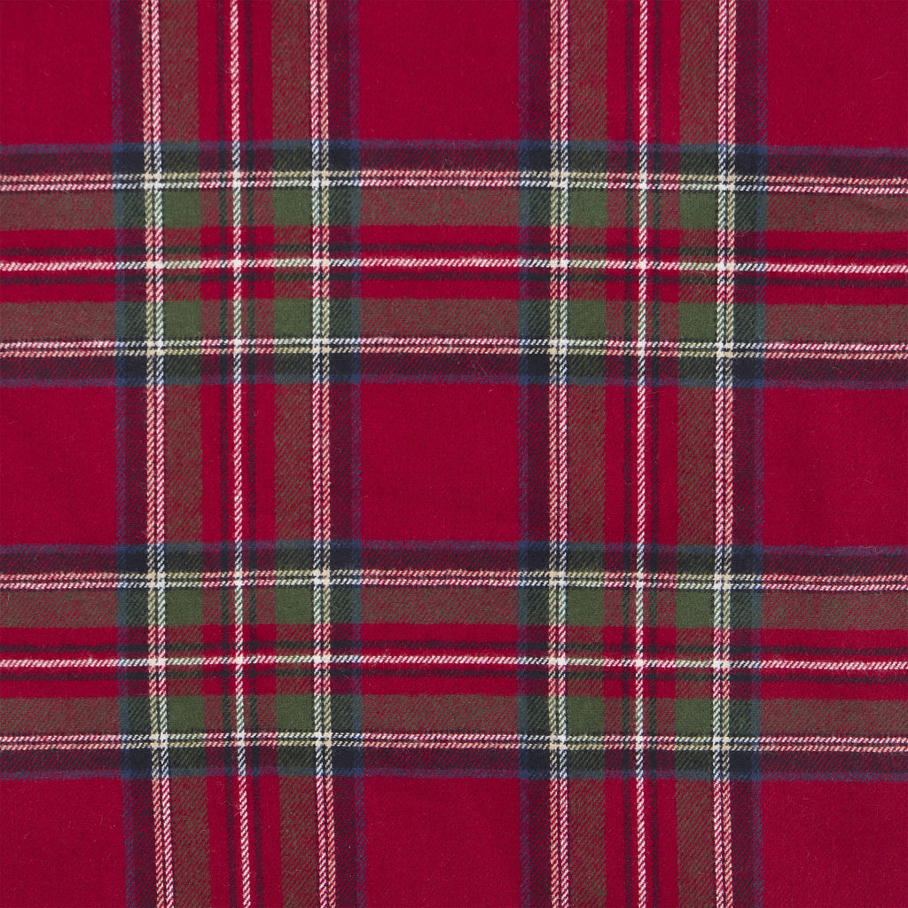 My Texas House Angie Plaid Christmas Tree Skirt, Red, 52"