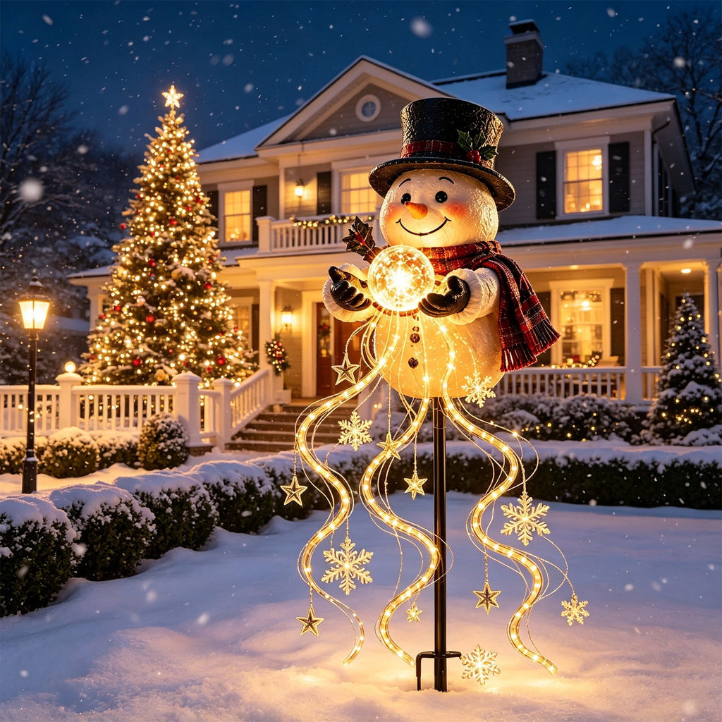 Christmas Decorations Outdoor, Snowman Yard Stake Lights, Garden Lawn Patio Holiday Decor