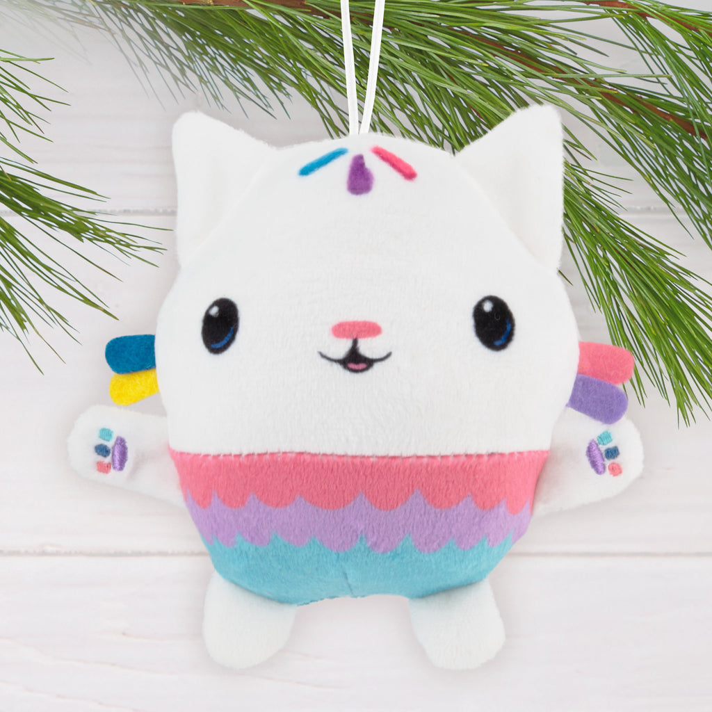 Hallmark Christmas Ornament (Gabby's Dollhouse Cakey Cat, Fabric), 1 Count
