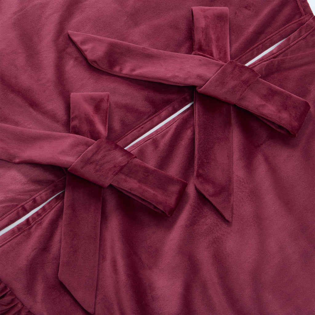 My Texas House Ruffle Red Velvet Christmas Tree Skirt, 60"
