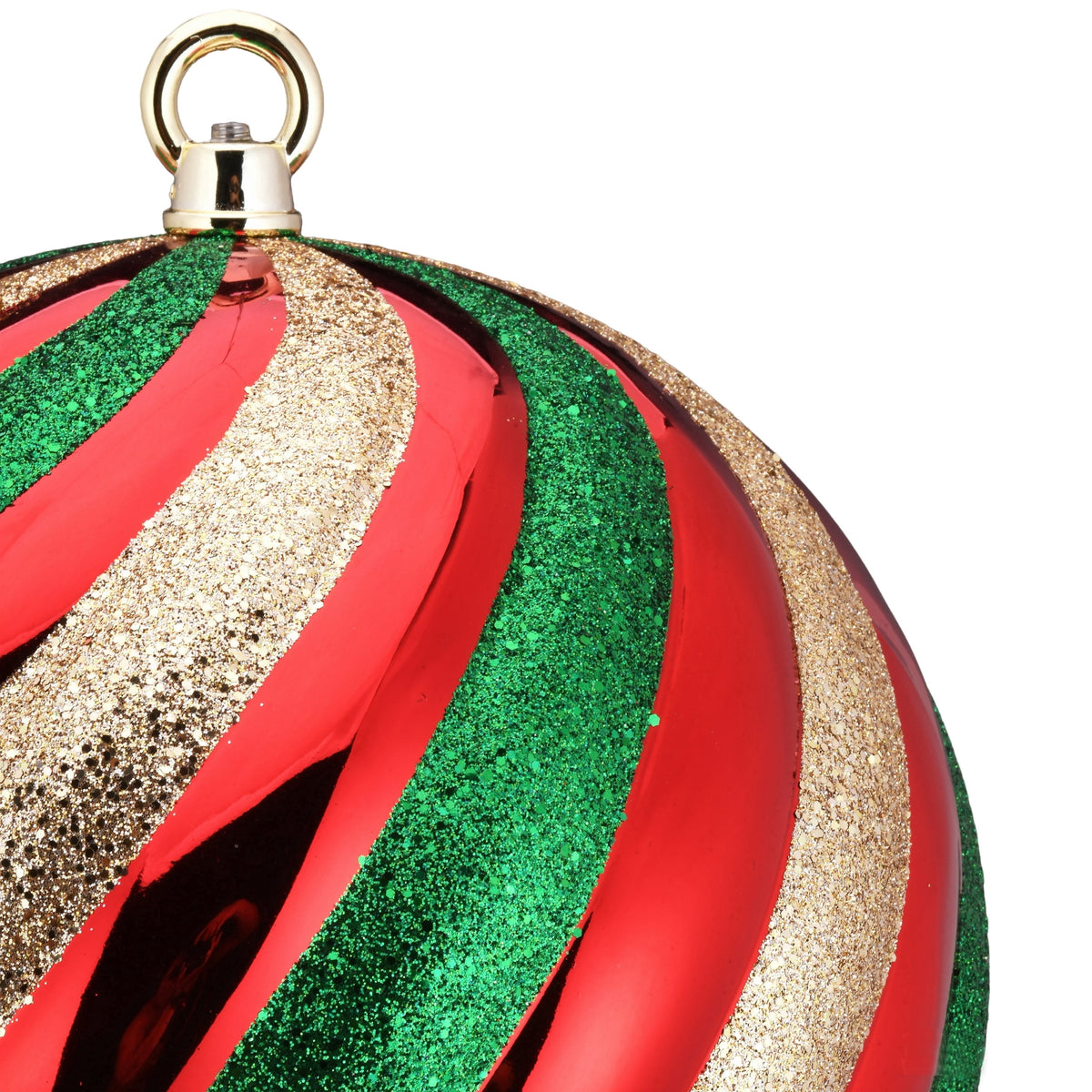 Red/Green/Gold Jumbo Finial Shatterproof Christmas Ornament, 23", by Holiday Time