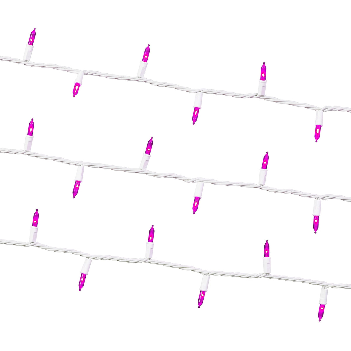 Indoor/Outdoor 100-Count LED Mini Christmas String Lights, Warm White, White Wire, 19.5', by Holiday Time