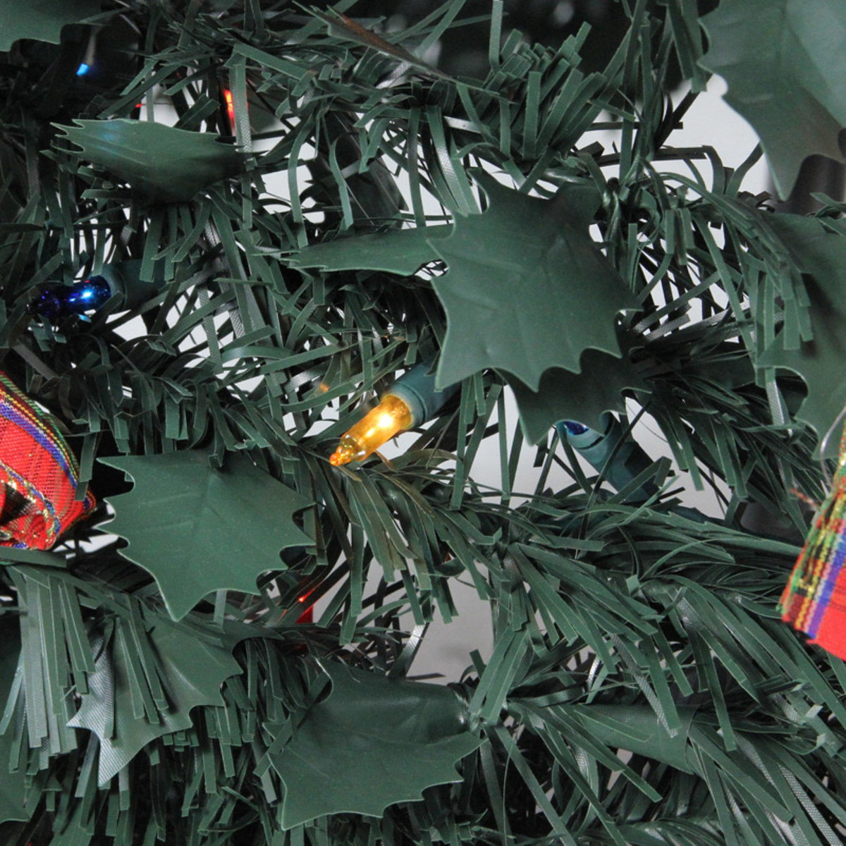 Northlight Multi-Color Prelit Incandescent Green Full Decorated Pop Up Christmas Tree, 6'
