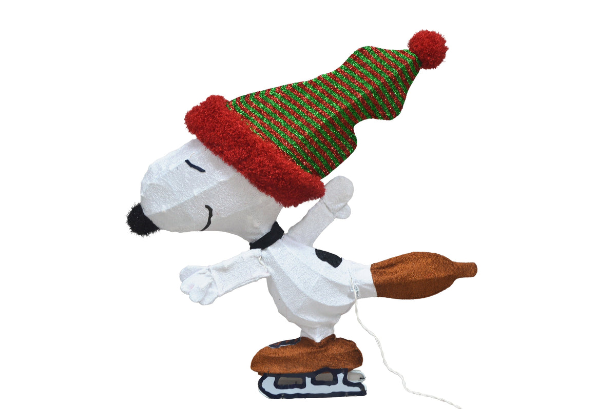 32INCH Skating Sally Peanuts 3D Lighted LED Holiday Charlie Brown Christmas Yard Decor