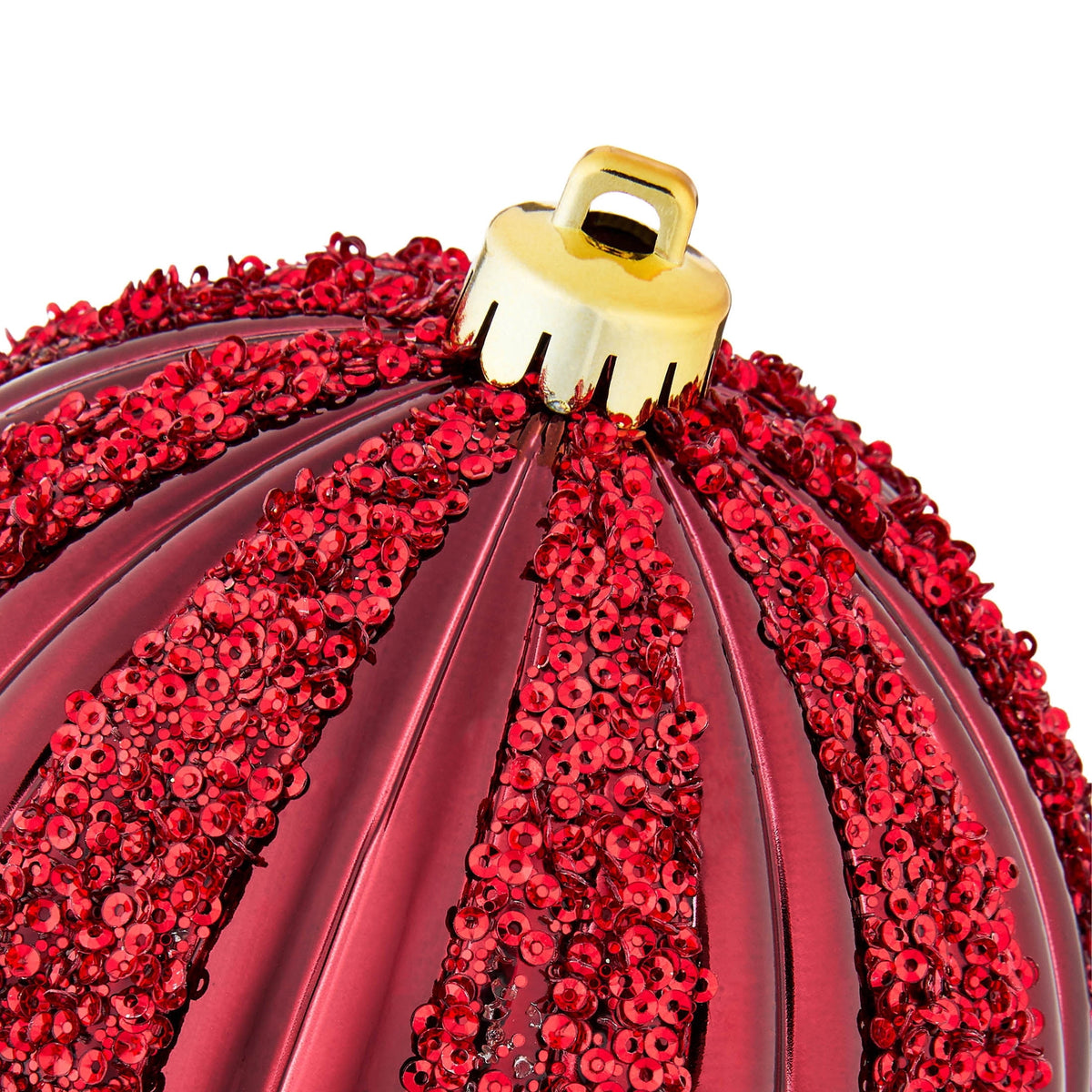 4-Count Champagne and Cream Ball Shatterproof Christmas Ornaments, 6", by Holiday Time