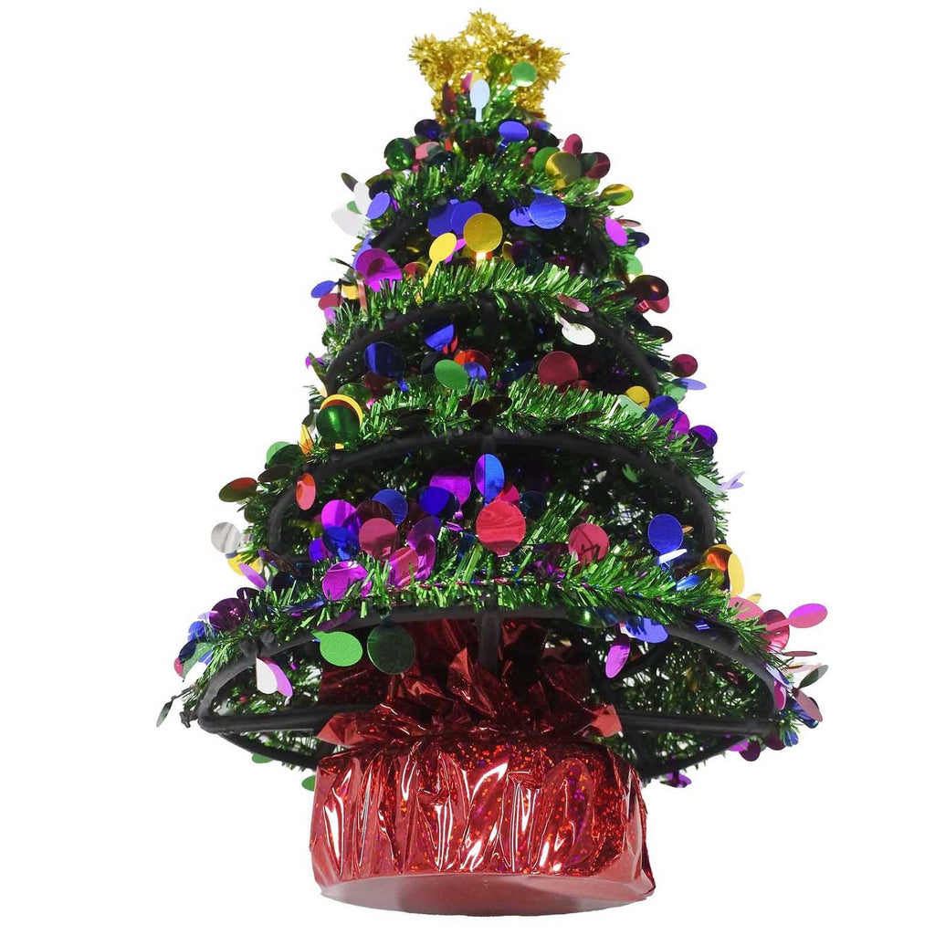 Tinsel Tree Christmas Decoration, Multicolor, 16", by Holiday Time