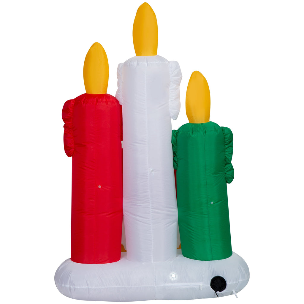 Multicolor Noel Candles Christmas Airblown Yard Inflatable, 5', by Holiday Time