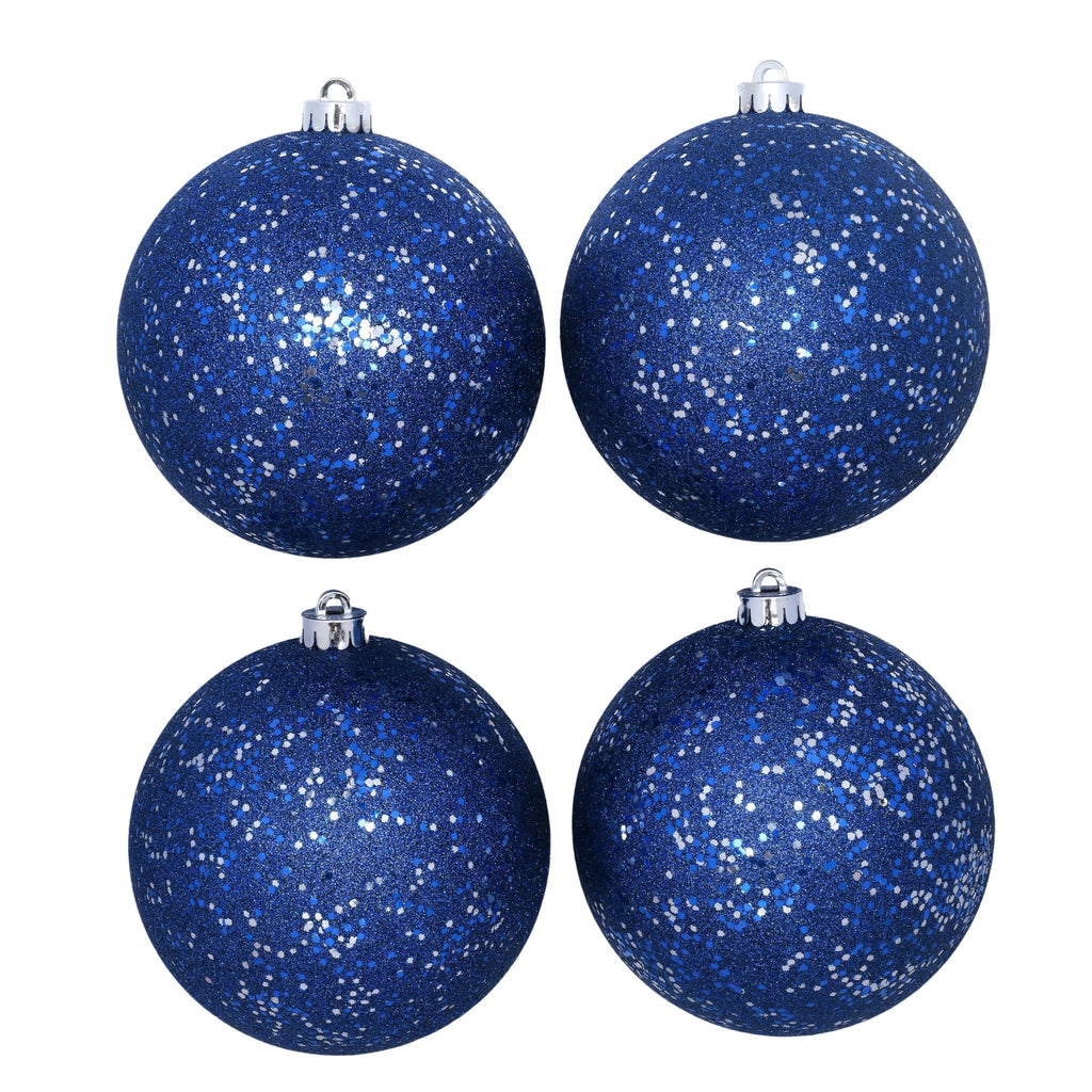 4-Count Champagne and Cream Ball Shatterproof Christmas Ornaments, 6", by Holiday Time