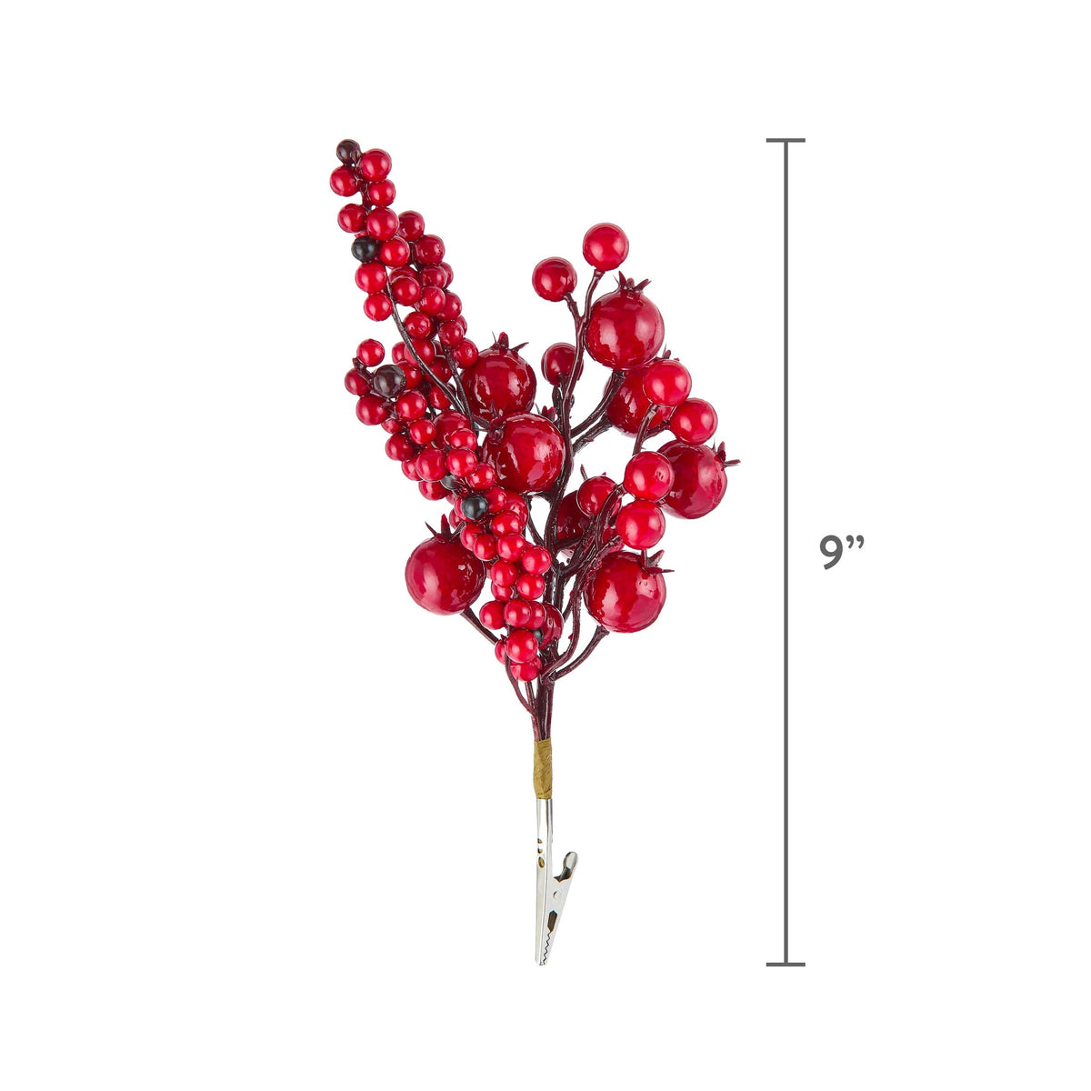Red Berry Christmas Clip Ornament, 9", by Holiday Time