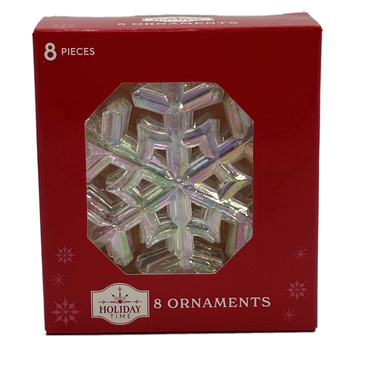 20-Count Pink Glitter Snowflake Christmas Ornaments, 3.9", by Holiday Time