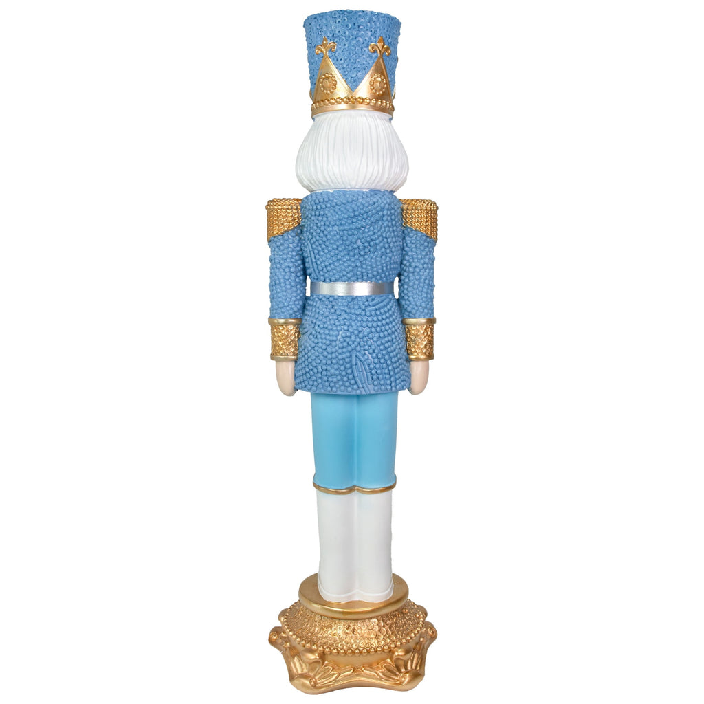 Sunnydaze Pink Polyresin Kenneth the Princely Nutcracker Christmas Statue, 37"