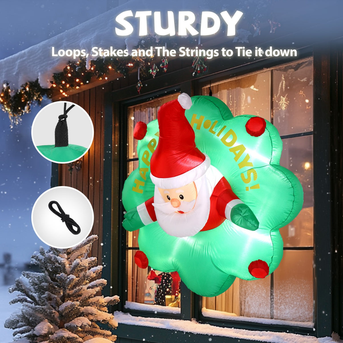 Tcbosik 12 FT Giant Christmas Inflatables Snowman Outdoor Yard Decorations, Blow up Snow Man with Black Hat, Built-in LED Light, Winter Outside Decor for Holiday Party Patio Garden Lawn