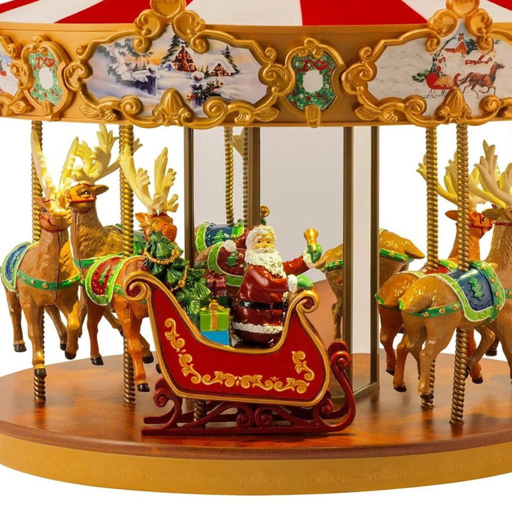 Mr. Christmas LED Musical Carousel Animated Decor 12 in.