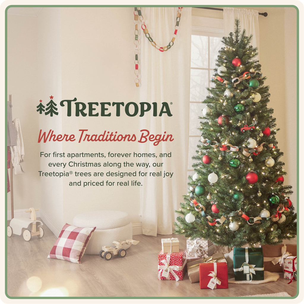 Treetopia Deluxe Heritage Fir 6 ft LED Clear Lights Artificial Christmas Tree