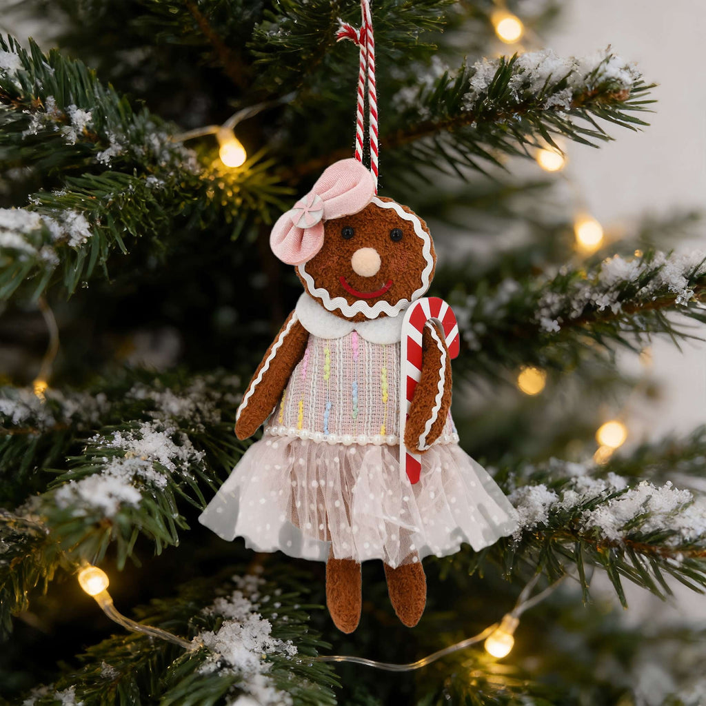 Holiday Time Christmas Jumbo Gingerbread Girl Ornament 10"