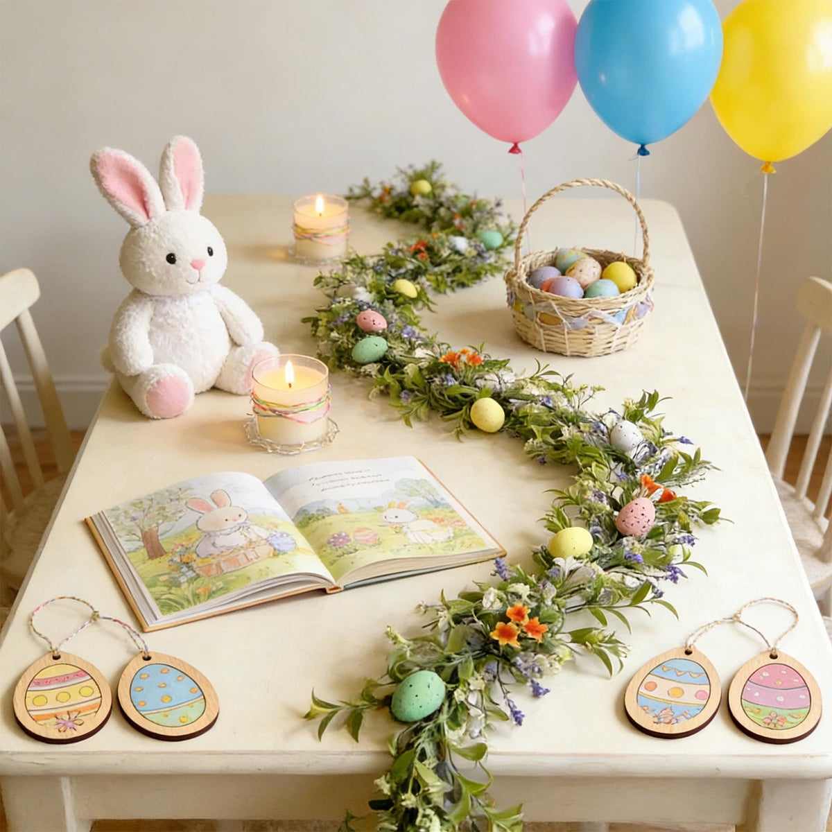 XGFHYJEH Easter Lighted Window Decorations, Easter Egg Lights, Easter Lights, Egg String Lights, Easter Decorations Indoors, Easter Hanging Decoration
