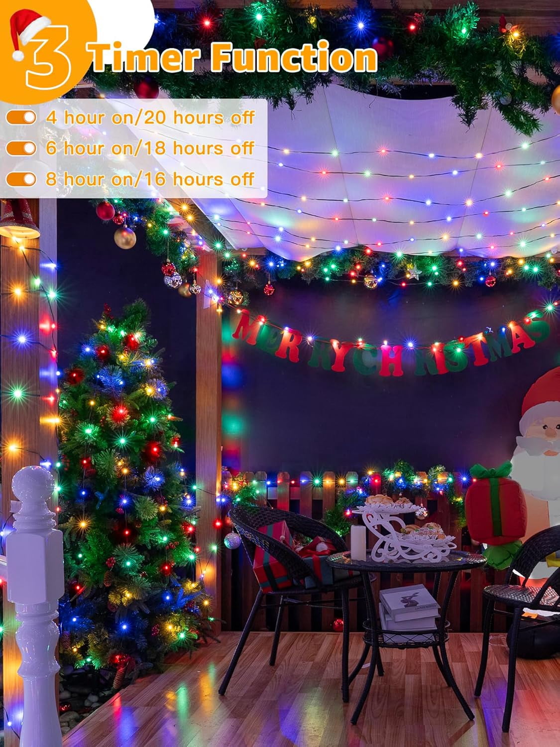 PMMIPNW Christmas Lights 340 FT 1000LED, Outdoor Christmas String Lights with 8 Modes Remote Timer, IP67 Waterproof for House Yard Outside Indoor Xmas Decorations