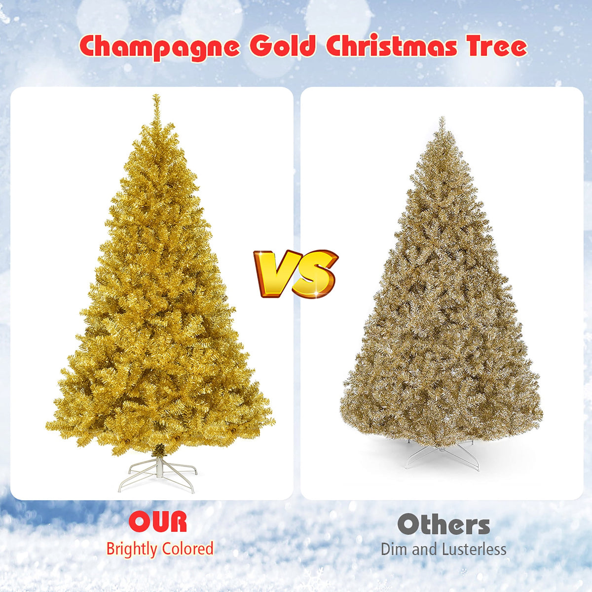 Costway 7.5 FT Artificial Christmas Tree Hinged Unlit Xmas Tree Silver