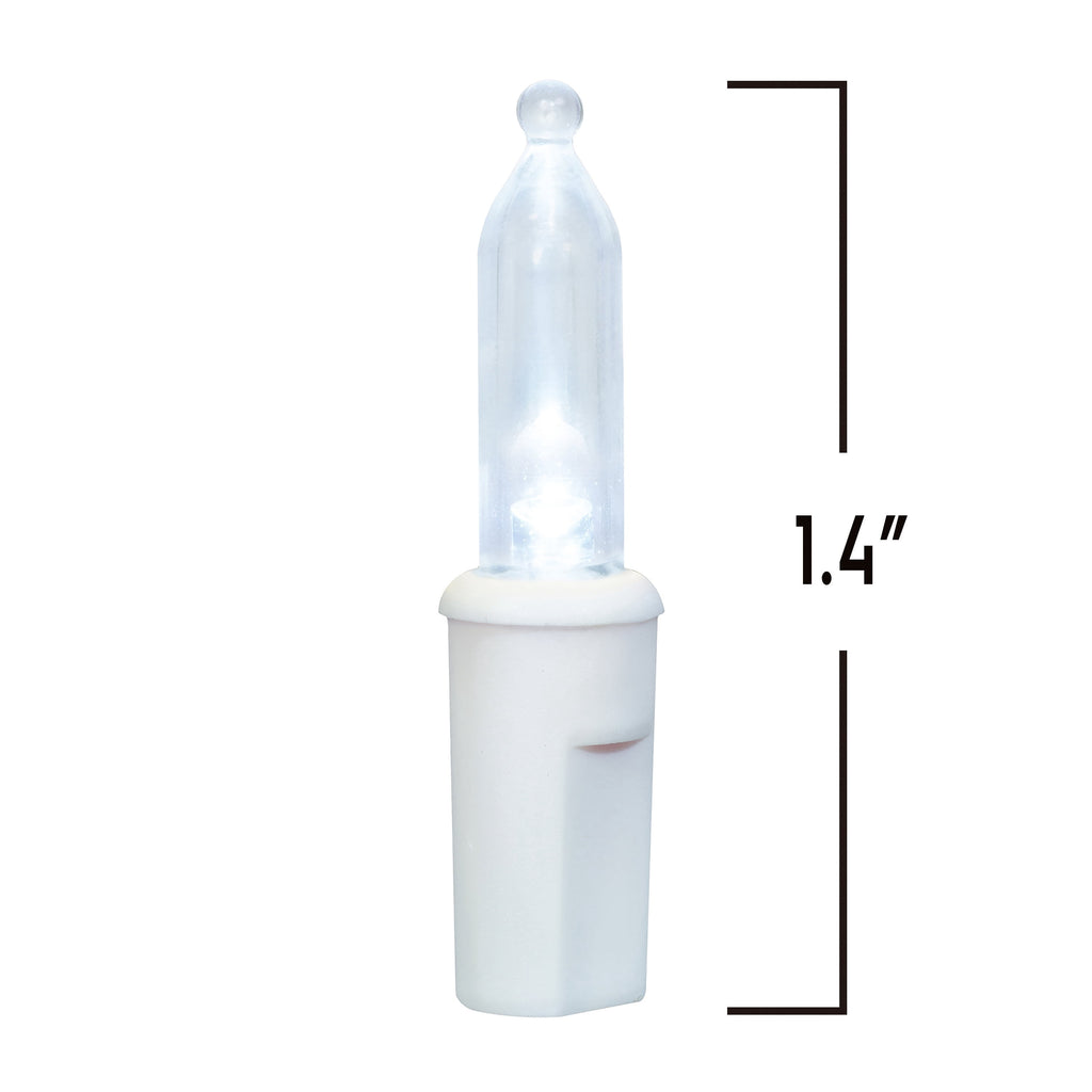 Indoor/Outdoor 100-Count LED Mini Christmas String Lights, Warm White, White Wire, 19.5', by Holiday Time