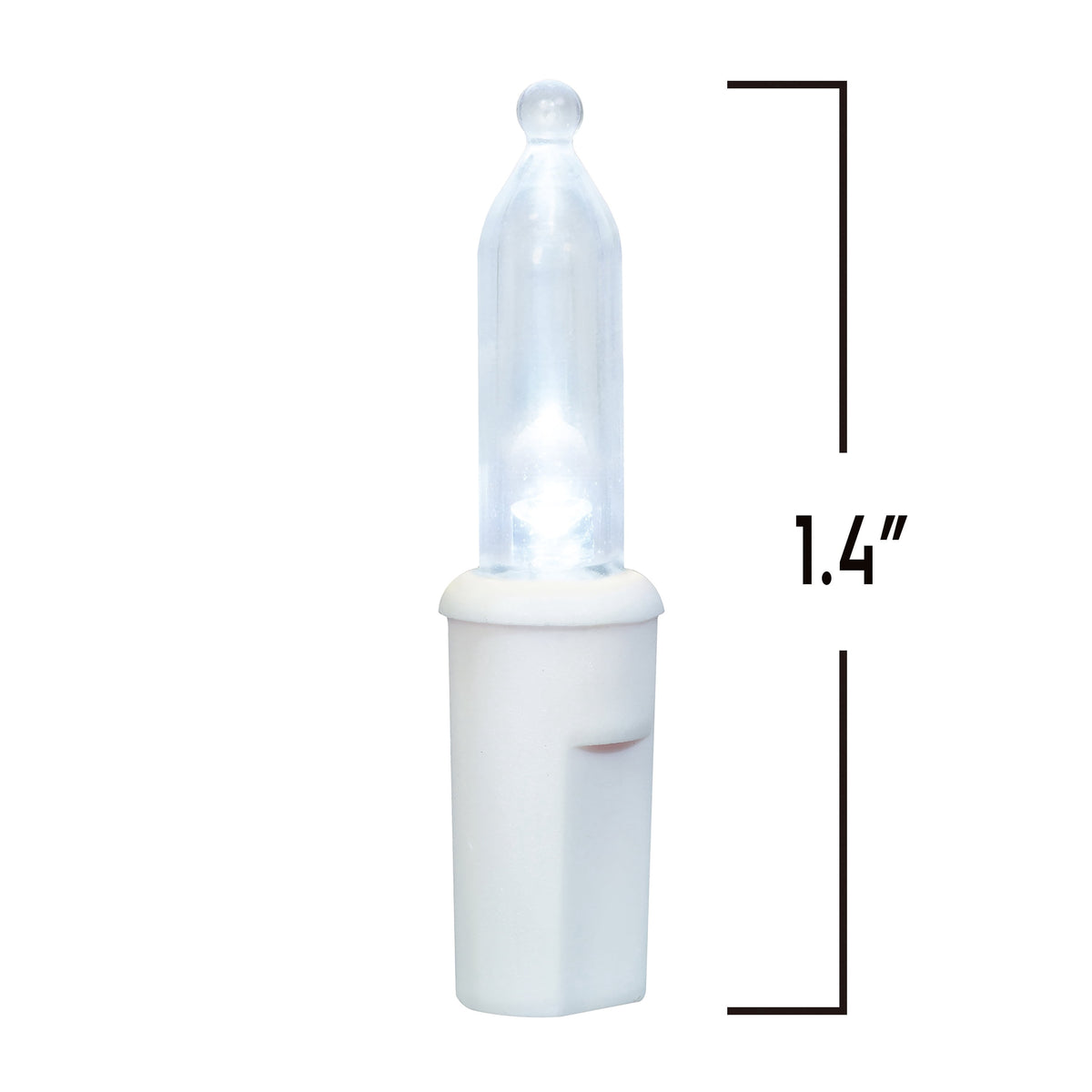 Indoor/Outdoor 100-Count LED Mini Christmas String Lights, Warm White, White Wire, 19.5', by Holiday Time