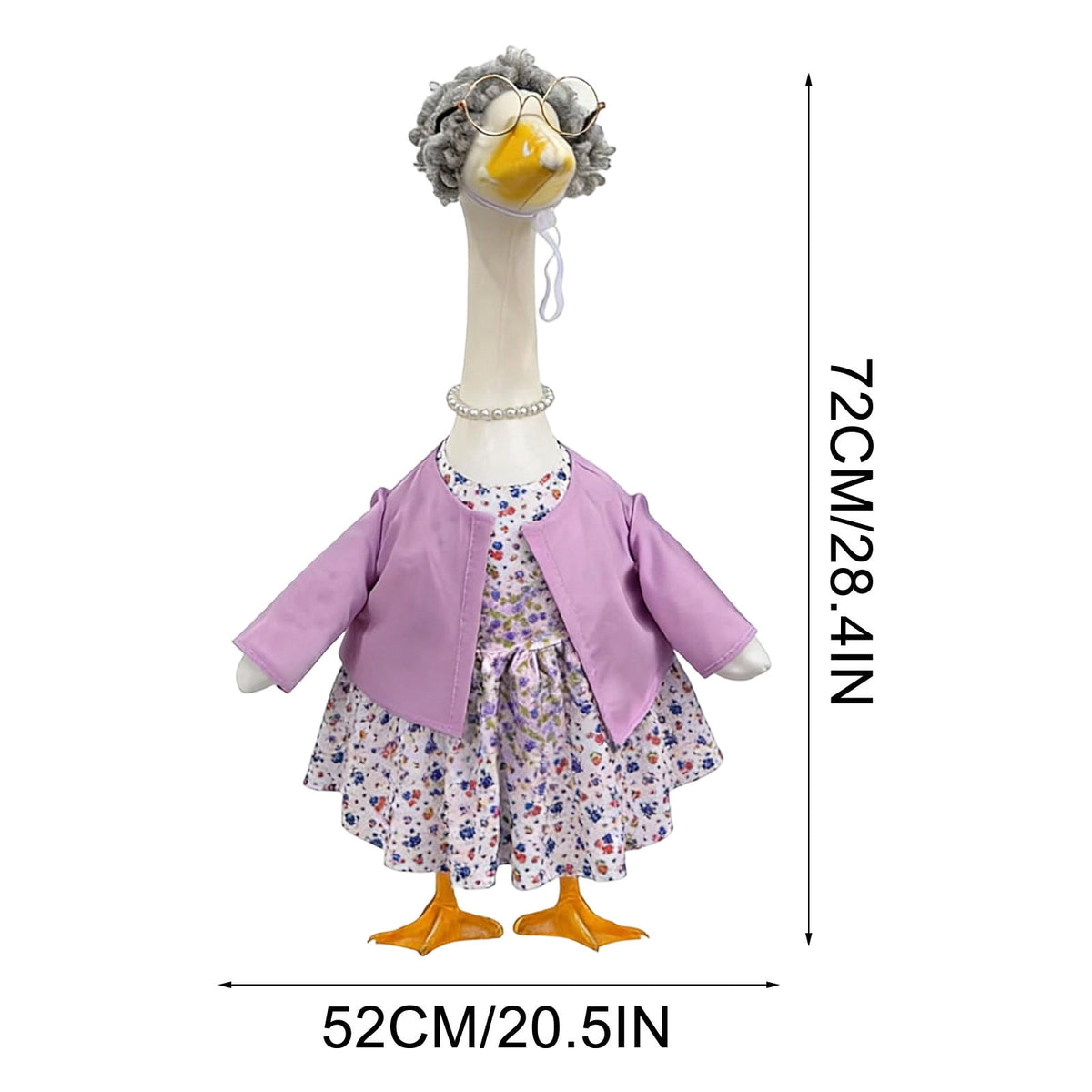 Lzobxe Porch Goose Clothes, Casual Style Lawn Yard Garden Decor for 23" High Cement or Plastic Geese, Goose Costume for All Season and Occasiona