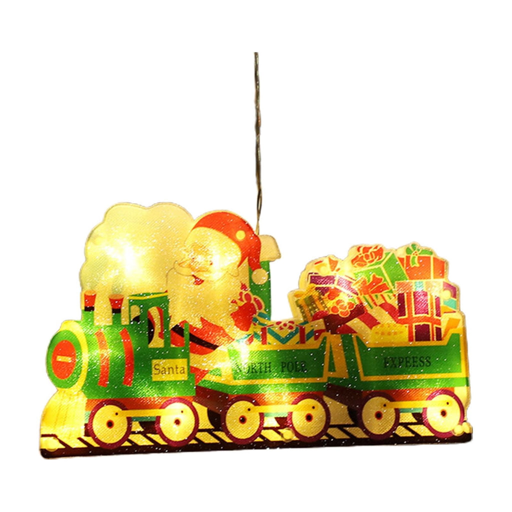 RXIRUCGD Christmas Window Hanging Lights Decorations, Christmas Window Lights with Suction Cup, Battery Operated Hanging Christmas Window Lights Indoor for Xmas Tree Fireplace Door Window Decor