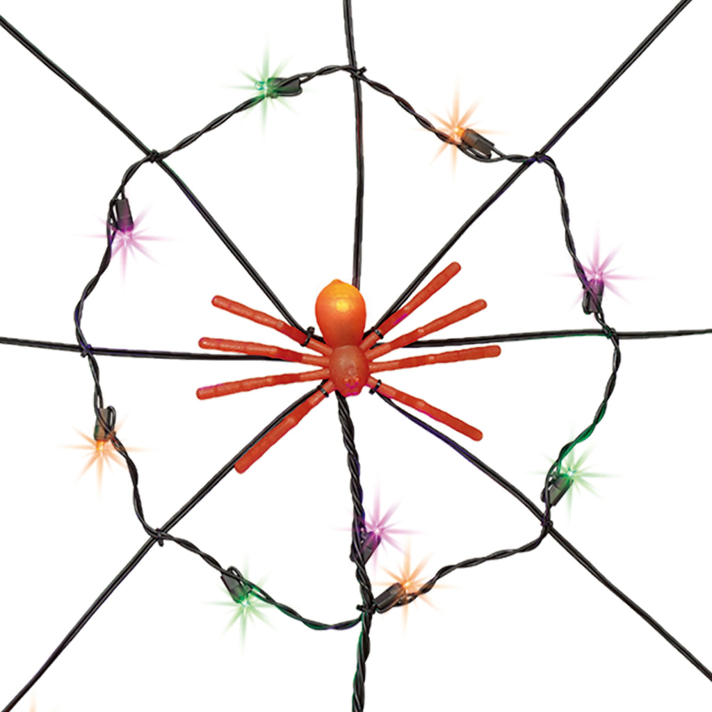 Indoor/Outdoor 50-Count LED Spider Web Lights, Purple, 5', Halloween by Way To Celebrate