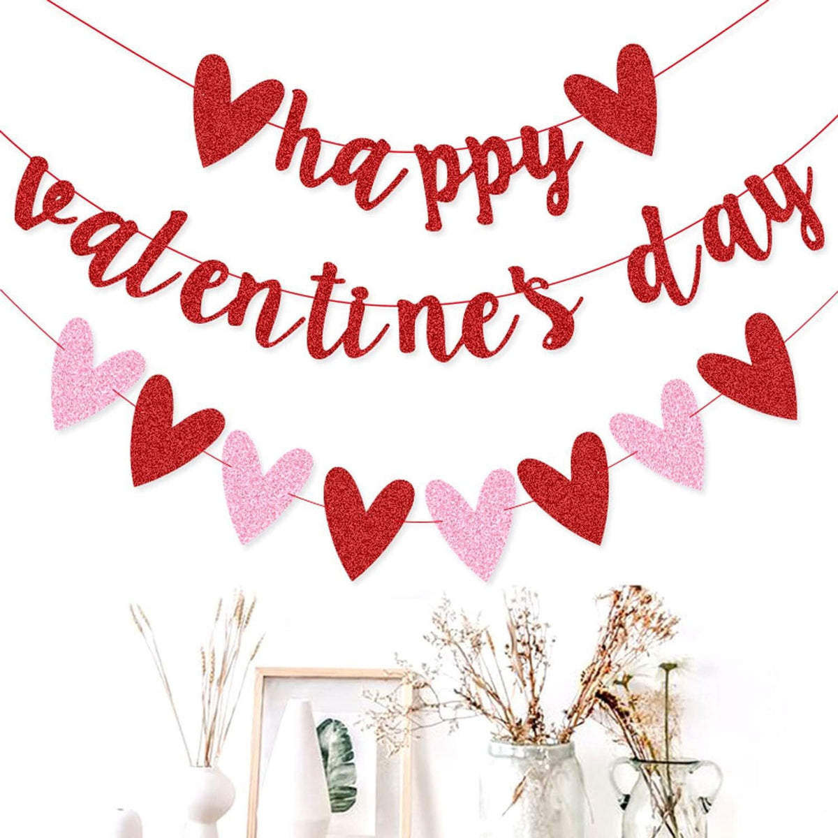 XGFHYJEH 5ft Valentines Day Decorations, Valentines Day Lights, Valentines String Lights, Valentine's Day Decor, Heart String Lights, Battery Operated