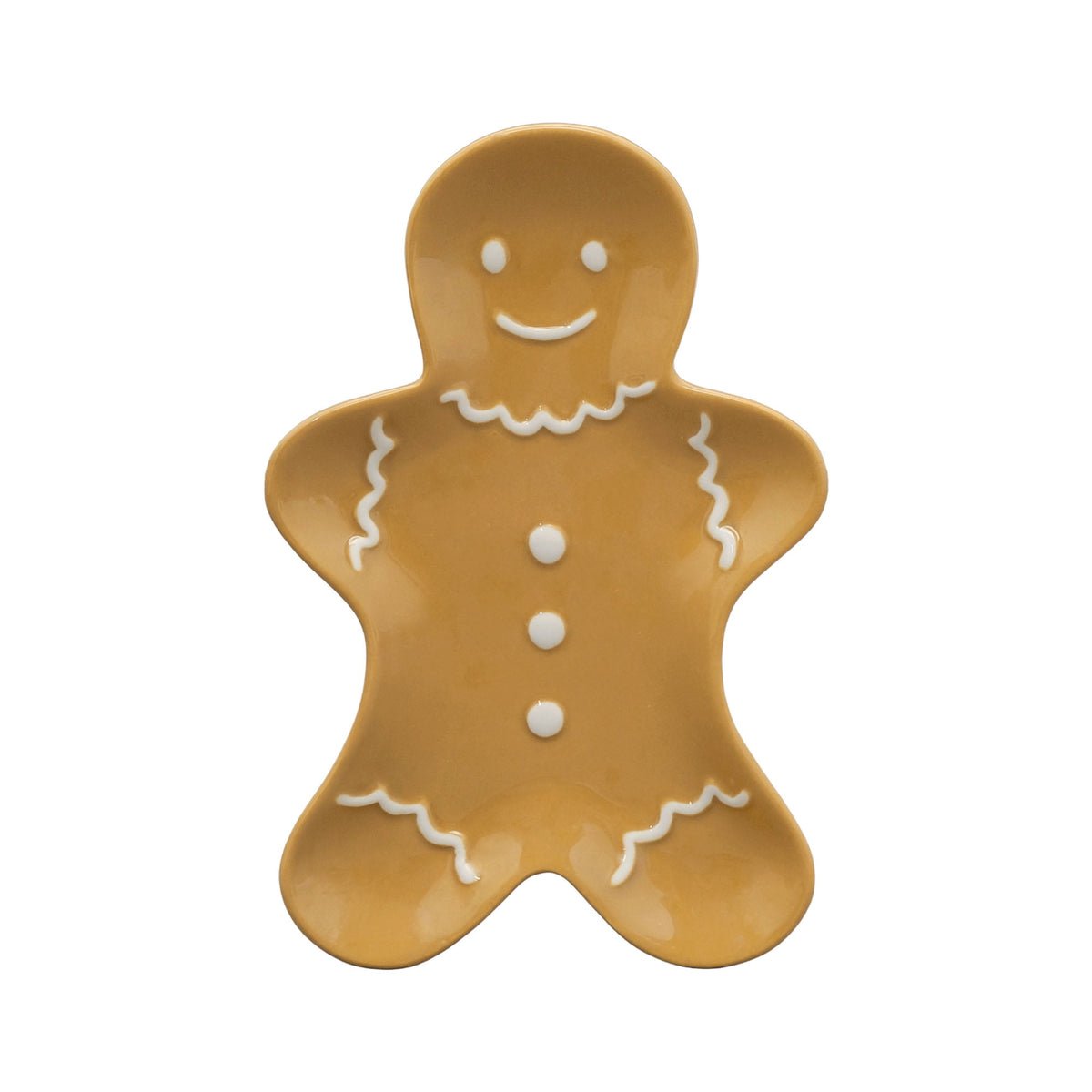 Holiday Time Gingerbread Man Appetizer Plates, 4-Pack