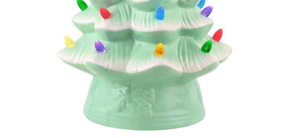 Mr. Christmas 12-Inch Nostalgic Pre-Lit Light Blue Christmas Tree