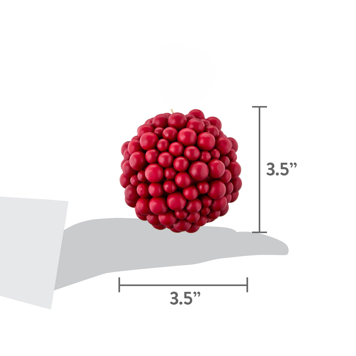4-Count Red Berry Ball Christmas Ornaments, 3.5", by Holiday Time