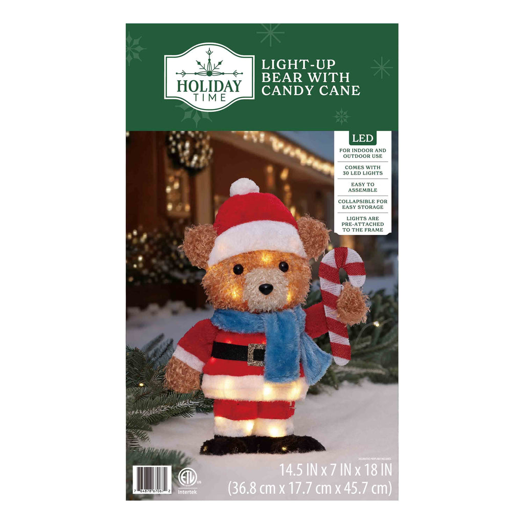 Indoor/Outdoor Light-Up Plush Piggy Christmas Decoration with 20 LED Lights, Warm White, 20", by Holiday Time