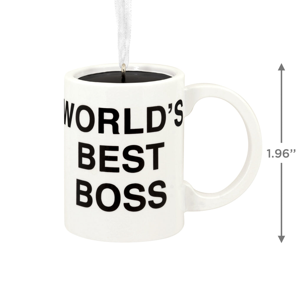 Hallmark Christmas Ornament (The Office World's Best Boss Mug), 1 Count