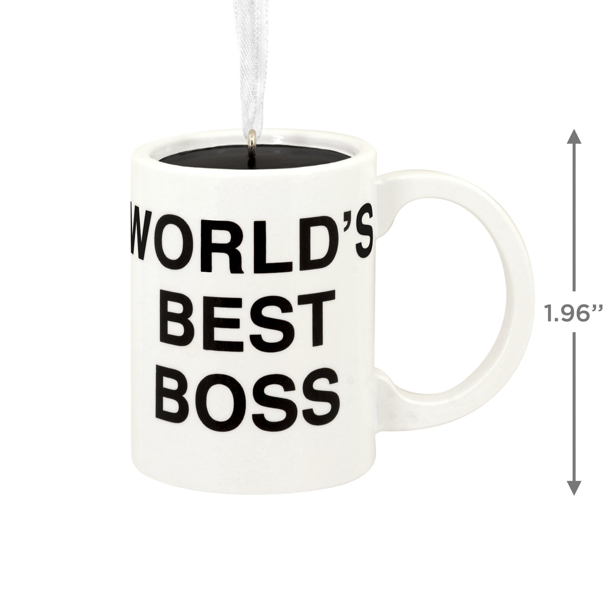 Hallmark Christmas Ornament (The Office World's Best Boss Mug), 1 Count