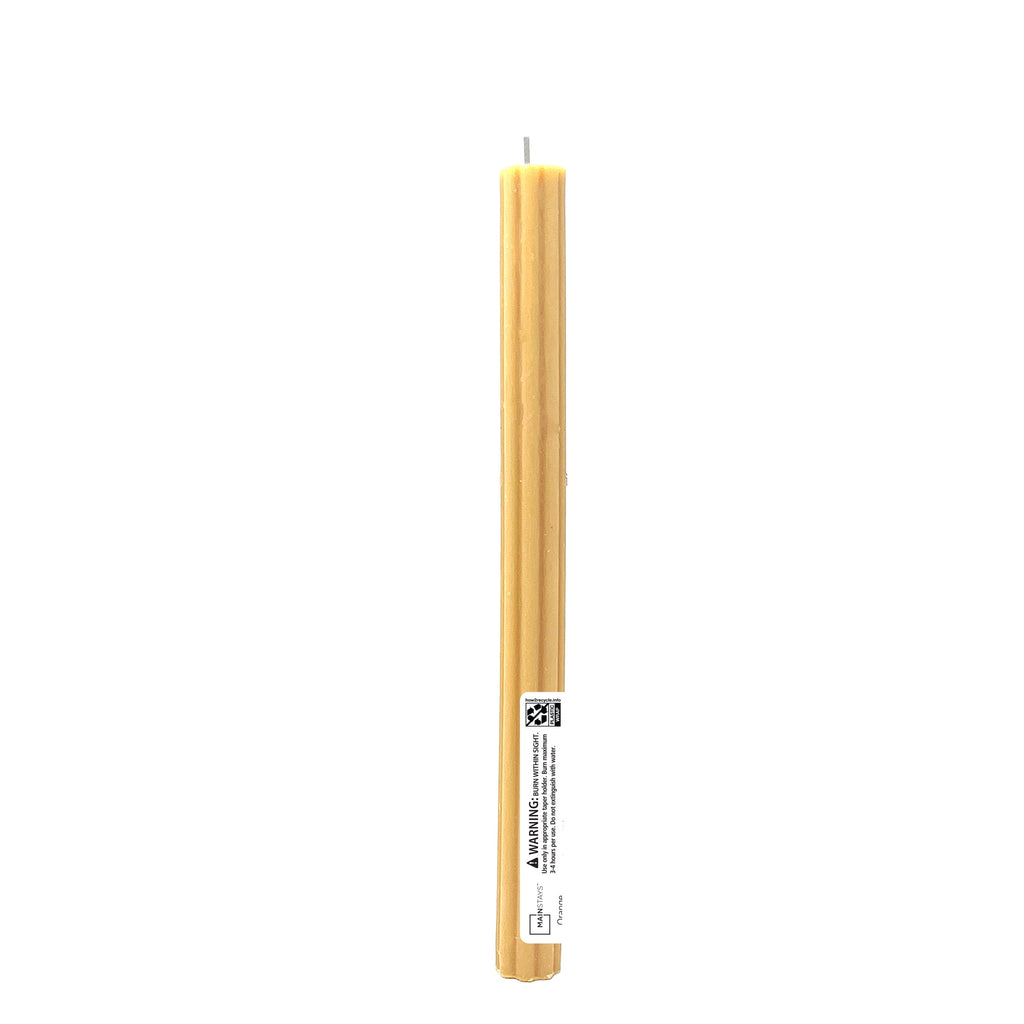 Mainstays Paraffin Wax 10 in Ribbed Taper Candle, Unscented, Red