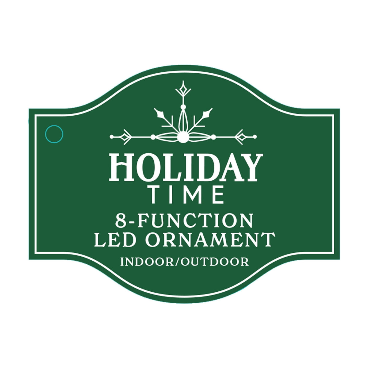 Indoor/Outdoor LED 8-Function Shatterproof Christmas Ornament Decoration with 100 LED Lights, Red, 11.8", by Holiday Time