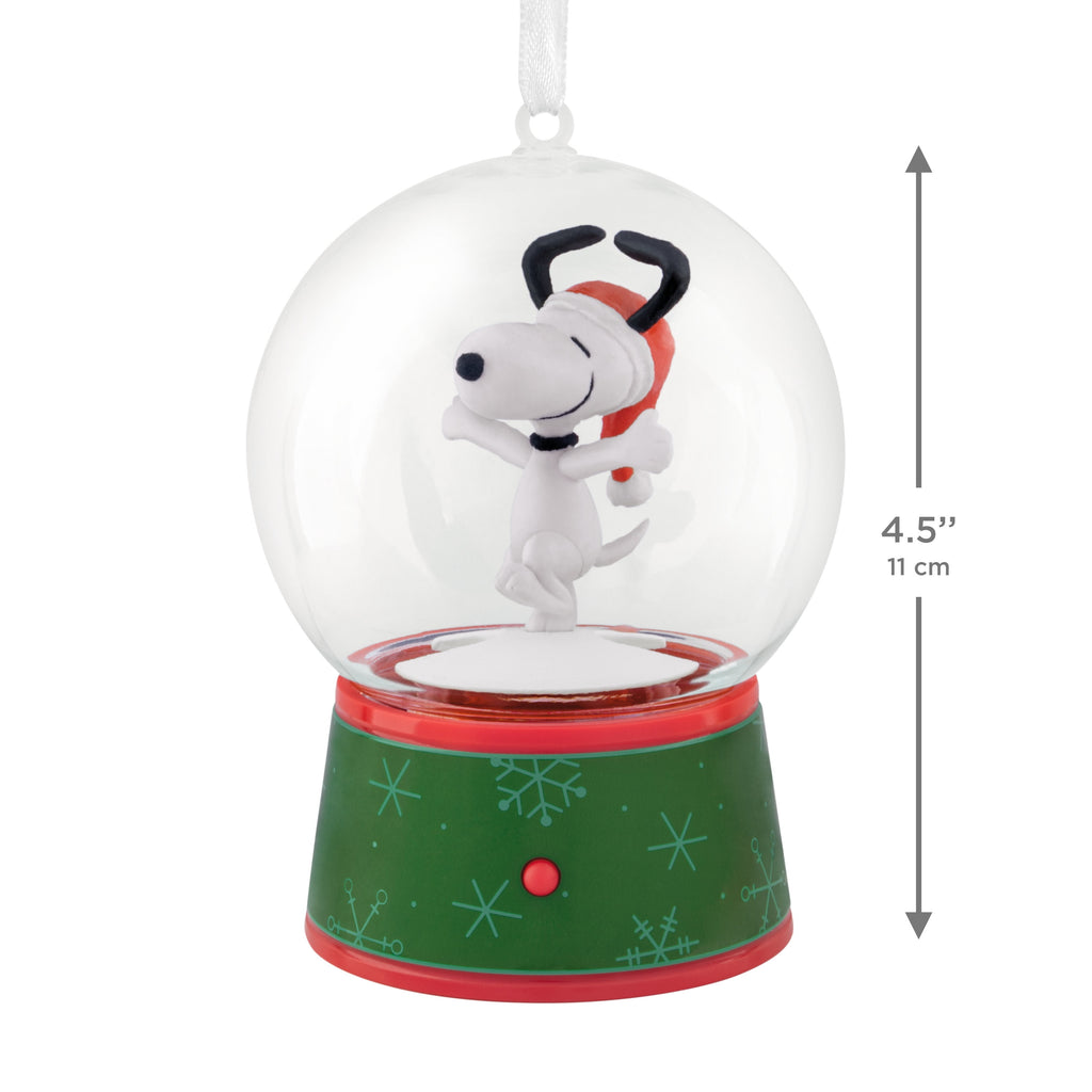 Hallmark Christmas Ornament (Snoopy Musical Snow Globe Motion), 1 Count