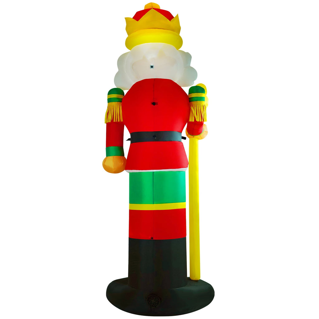 Yexmas 8FT Christmas Inflatable Nutcracker Soldier Blow Up Yard Decor with LED Light for Outdoor Christmas Party ,Garden and Lawn