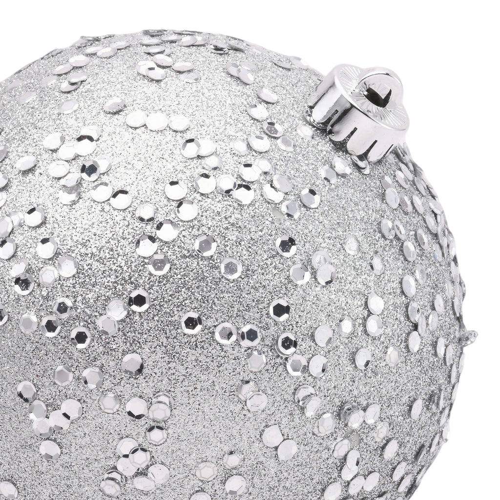 4-Count Champagne and Cream Ball Shatterproof Christmas Ornaments, 6", by Holiday Time