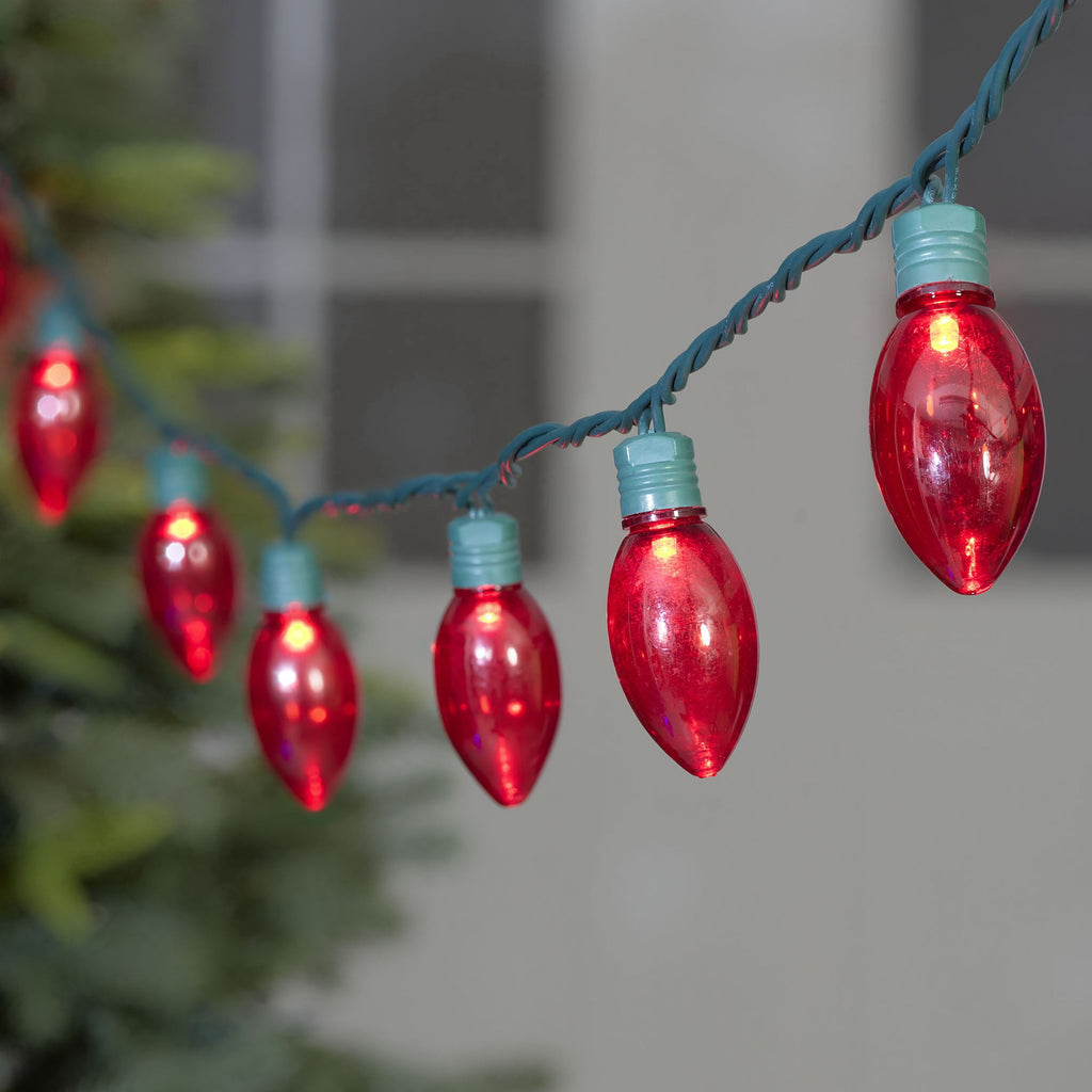 Indoor/Outdoor 100-Count LED Smooth C9 Christmas String Lights, Multicolor, Green Wire, 57', by Holiday Time
