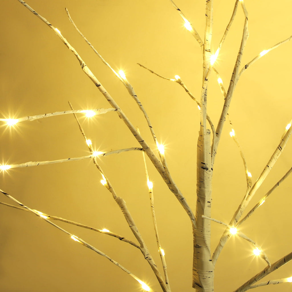 6FT LED Birch Tree Fairy Light Indoor Outdoor Christmas Holiday Decoration