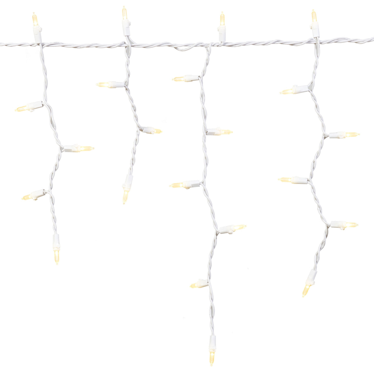 Indoor/Outdoor 300-Count LED Christmas Icicle Lights, Warm White, White Wire, 18', by Holiday Time